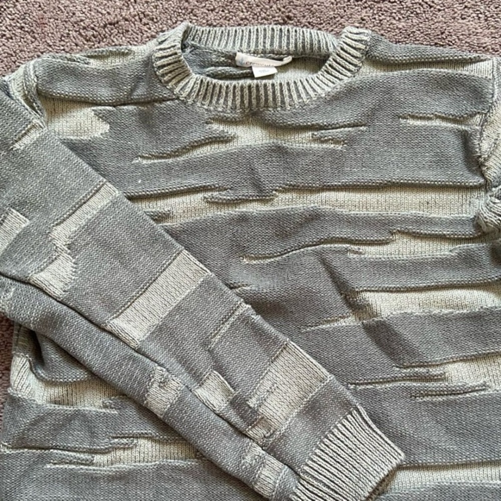 Crewcuts boys green chunky knit Crewneck Sweater 5/6 - Picture 3 of 5